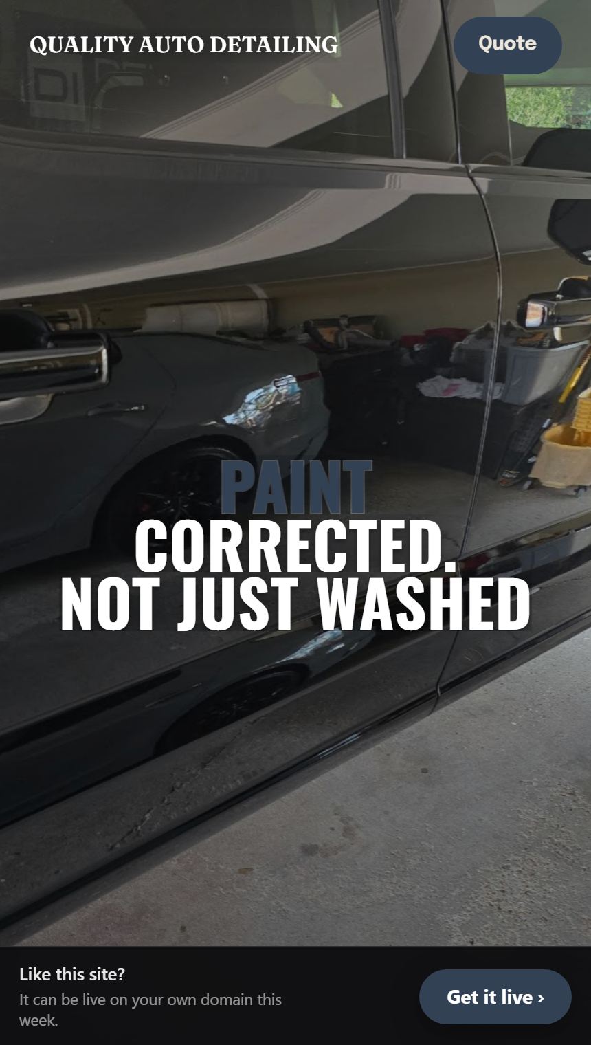 Quality Auto Detailing website